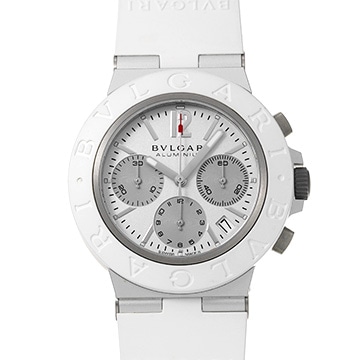 ブルガリ アルミニウム クロノグラフ BB40ATCH シルバー/グレー メンズ 時計 【中古】【wristwatch】