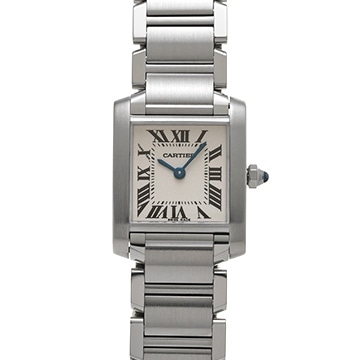 カルティエ タンクフランセーズ SM W51008Q3 シルバー レディース 時計 【中古】【wristwatch】