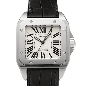 カルティエ サントス100 LM W20076X8 シルバー メンズ 時計 【中古】【wristwatch】