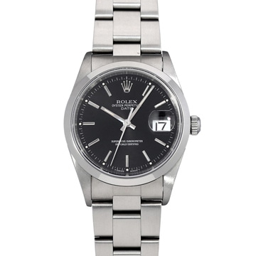 ロレックス オイスターパーペチュアル デイト 15200 ブラック メンズ 時計 【中古】【wristwatch】