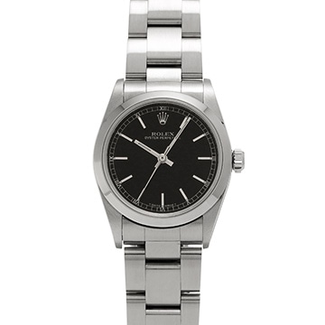 ロレックス オイスターパーペチュアル 77080 ブラック ユニセックス 時計 【中古】【wristwatch】