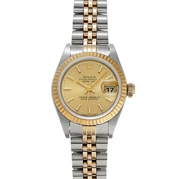 ロレックス デイトジャスト 69173 シャンパン レディース 時計 【中古】【wristwatch】