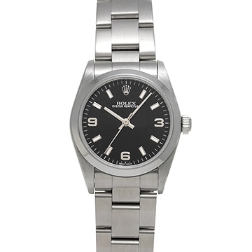 ロレックス オイスターパーペチュアル 77080 ブラック ユニセックス 時計 【中古】【wristwatch】