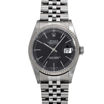 ロレックス デイトジャスト 16234 ブラック メンズ 時計 【中古】【wristwatch】