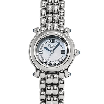 ショパール ハッピースポーツ 27/8250-23 ホワイト/ダイヤモンド レディース 時計 【中古】【wristwatch】