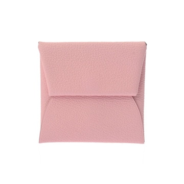 エルメス バスティア ローズサクラ/シルバー金具 シェーブル レディース 財布 【中古】【purse】