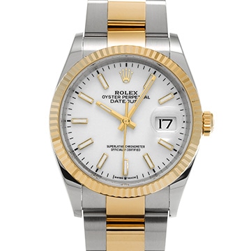 ロレックス デイトジャスト 36 126233 ホワイト メンズ 時計 【中古】【wristwatch】