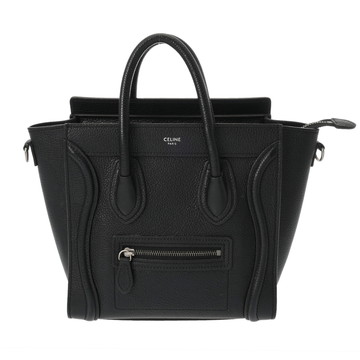 セリーヌ ラゲージ ナノ 2WAY ブラック 189243DRU.38NO ドラムドカーフ レディース バッグ 【中古】【bag】