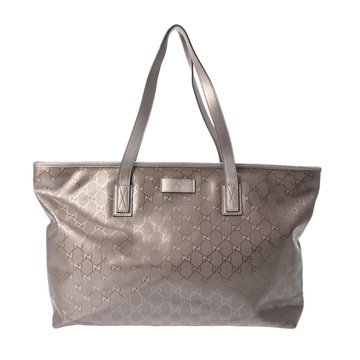 グッチ GGスプリーム トートバッグ パープル 211137 002123 PVC/レザー レディース バッグ 【中古】【bag】