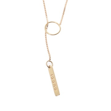 グッチ ラリアット ネックレス ゴールド K18イエローゴールド YG レディース ジュエリー 【中古】【jewelry】