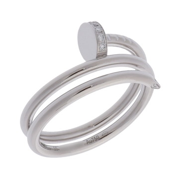 カルティエ ジュストアンクル リング ダブル SM #55 シルバー K18ホワイトゴールド WG レディース ジュエリー 【中古】【jewelry】