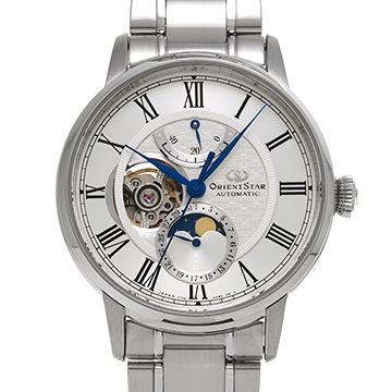 オリエントスター メカニカル ムーンフェイズ RK-AM0005S シルバー メンズ 時計 【中古】【wristwatch】