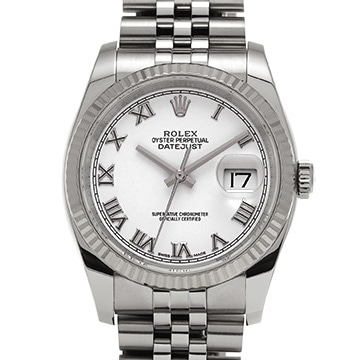 ロレックス デイトジャスト 116234 ホワイト メンズ 時計 【中古】【wristwatch】
