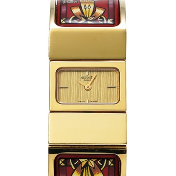 エルメス ロケ LO1.201 シャンパン レディース 時計 【中古】【wristwatch】