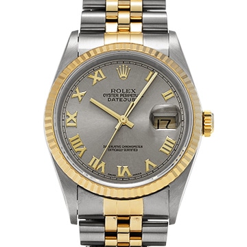 ロレックス デイトジャスト 16233 グレー メンズ 時計 【中古】【wristwatch】