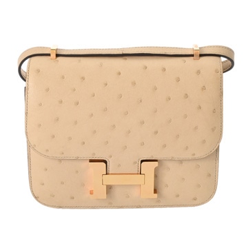 エルメス コンスタンス3 18 トレンチ オーストリッチ レディース バッグ 【中古】【bag】