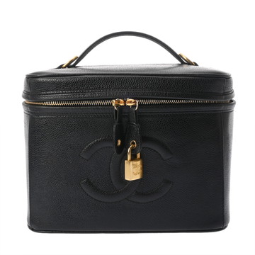 シャネル バニティ ブラック キャビアスキン レディース バッグ 【中古】【bag】
