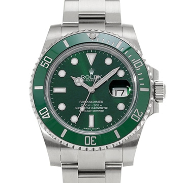 ロレックス サブマリーナ デイト 116610LV グリーン メンズ 時計 【中古】【wristwatch】
