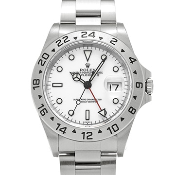 ロレックス エクスプローラーII 16570 ホワイト メンズ 時計 【中古】【wristwatch】
