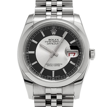 ロレックス デイトジャスト 116200 ブラックコンセントリック メンズ 時計 【中古】【wristwatch】