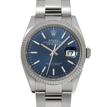 ロレックス デイトジャスト 36 126234 ブライトブルー メンズ 時計 【中古】【wristwatch】