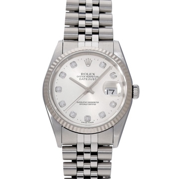 ロレックス デイトジャスト 16234G シルバー/ダイヤモンド メンズ 時計 【中古】【wristwatch】