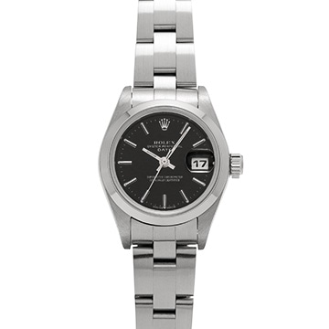 ロレックス オイスターパーペチュアル デイト 79160 ブラック レディース 時計 【中古】【wristwatch】