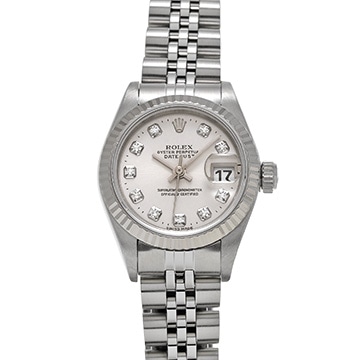 ロレックス デイトジャスト 69174G シルバー/ダイヤモンド レディース 時計 【中古】【wristwatch】