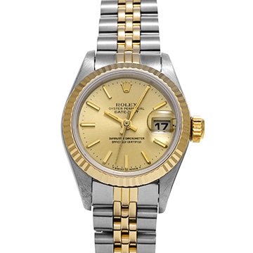ロレックス デイトジャスト 69173 シャンパン レディース 時計 【中古】【wristwatch】