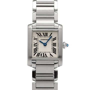 カルティエ タンクフランセーズ SM W51008Q3 シルバー レディース 時計 【中古】【wristwatch】