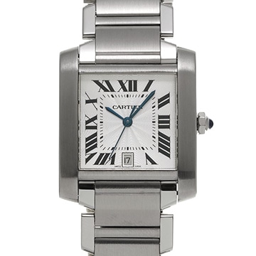 カルティエ タンク フランセーズ LM W51002Q3 シルバー メンズ 時計 【中古】【wristwatch】