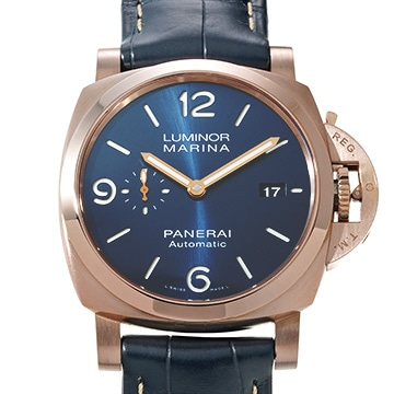 パネライ ルミノールマリーナ ゴールドテック PAM01112 ブルー メンズ 時計 【中古】【wristwatch】
