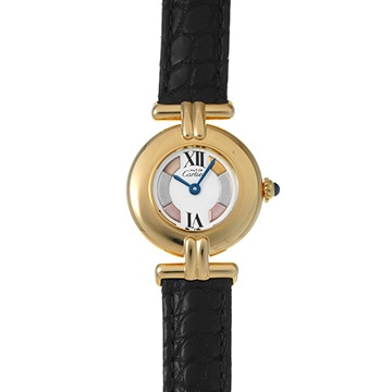 カルティエ マスト コリゼ ヴェルメイユ SM W1006654 ホワイト レディース 時計 【中古】【wristwatch】