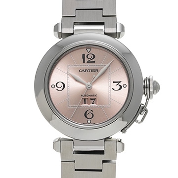 カルティエ パシャC ビッグデイト W31058M7 ピンク ユニセックス 時計 【中古】【wristwatch】