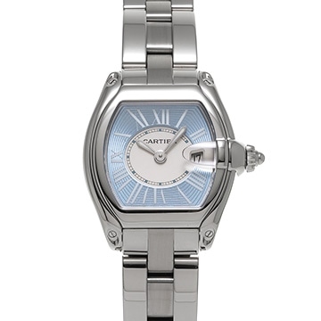 カルティエ ロードスター SM W62053V3 ブルー/シルバー レディース 時計 【中古】【wristwatch】