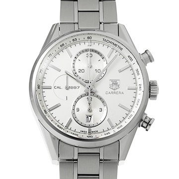 タグ ホイヤー カレラ キャリバー1887 クロノグラフ CAR2111.BA0720 シルバー メンズ 時計 【中古】【wristwatch】