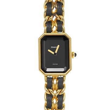 シャネル プルミエール L H0001 ブラック レディース 時計 【中古】【wristwatch】