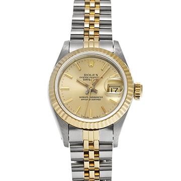 ロレックス デイトジャスト 69173 シャンパン レディース 時計 【中古】【wristwatch】