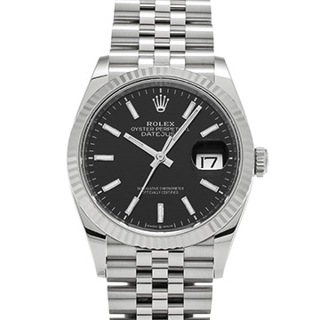 ロレックス デイトジャスト 36 126234 ブラック メンズ 時計 【中古】【wristwatch】
