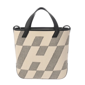 エルメス H アン ビエ PM エクリュ/ブラック トワルアッシュ/ヴォースイフト ユニセックス バッグ 【中古】【bag】