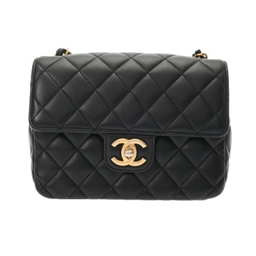 シャネル マトラッセ ミニフラップバッグ  ブラック AS3737 ラムスキン レディース バッグ 【中古】【bag】