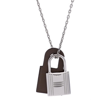 エルメス オーケリー PM エトゥープ ヴォースイフト/シルバー金具 レディース ジュエリー 【中古】【jewelry】