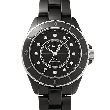 シャネル J12 キャリバー12.1 38MM H5702 ブラックラッカー/ダイヤモンド メンズ 時計 【中古】【wristwatch】