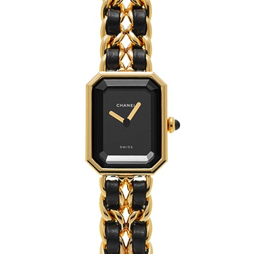 シャネル プルミエール M H0001 ブラック レディース 時計 【中古】【wristwatch】