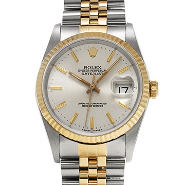 ロレックス デイトジャスト 16233 シルバー メンズ 時計 【中古】【wristwatch】