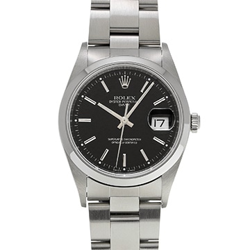 ロレックス オイスターパーペチュアル デイト 15200 ブラック メンズ 時計 【中古】【wristwatch】