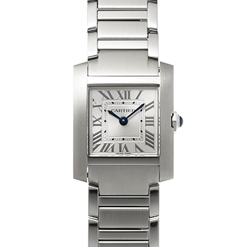 カルティエ タンクフランセーズ SM WSTA0065 シルバー レディース 時計 【中古】【wristwatch】