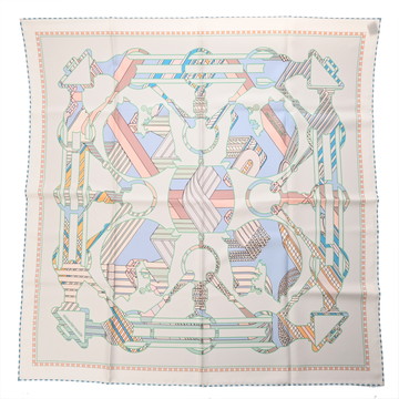 エルメス カレ 90 TATERSALE EN ZIGZAG マルチカラー シルク100％ レディース 【中古】【other】