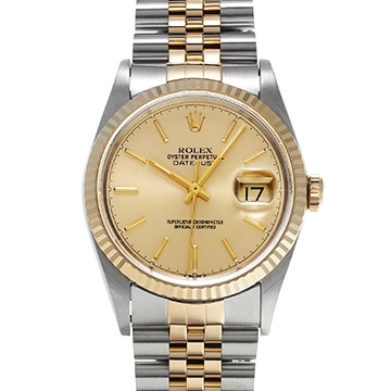 ロレックス デイトジャスト 16233 シャンパン メンズ 時計 【中古】【wristwatch】