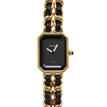 シャネル プルミエール L H0001 ブラック レディース 時計 【中古】【wristwatch】